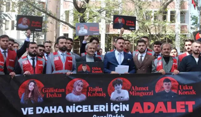 Yeniden Refah Gençlik Kolları’ndan Adalet Bakanlığı önünde “adalet” çağrısı