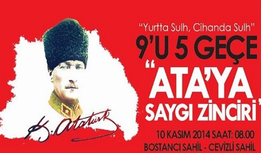 İstanbul'da Ata'ya Saygı Zinciri