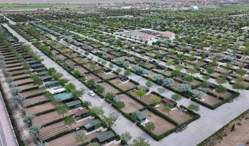 Konya Karatay'da hobi bahçelerinde üretim zamanı