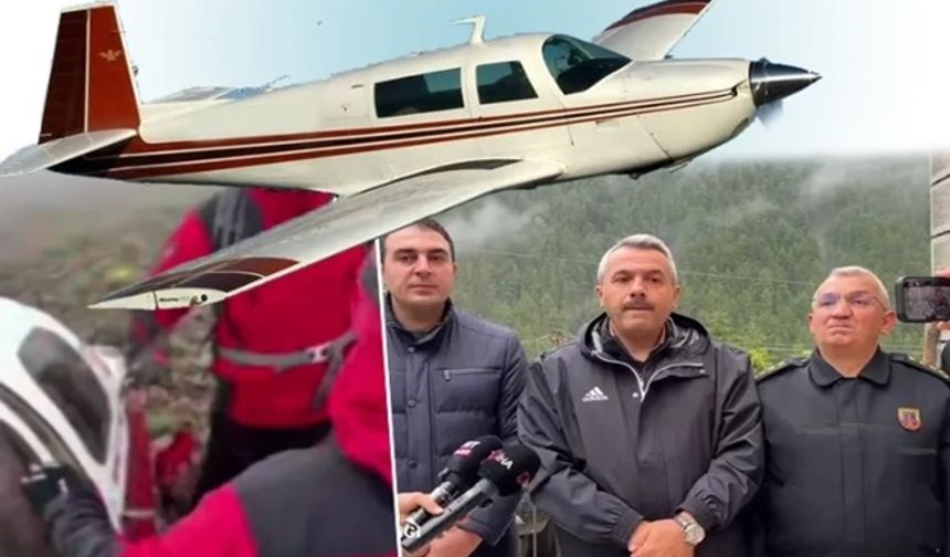 Rize-Erzurum sınırında düşen uçak bulundu!