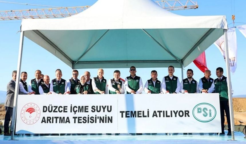 Bakan Yumaklı, Düzce İçme Suyu Arıtma Tesisi'nin temelini attı