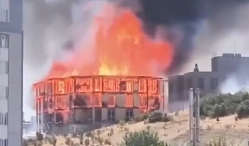 Orman Genel Müdürlüğü Lojman inşaatında yangın