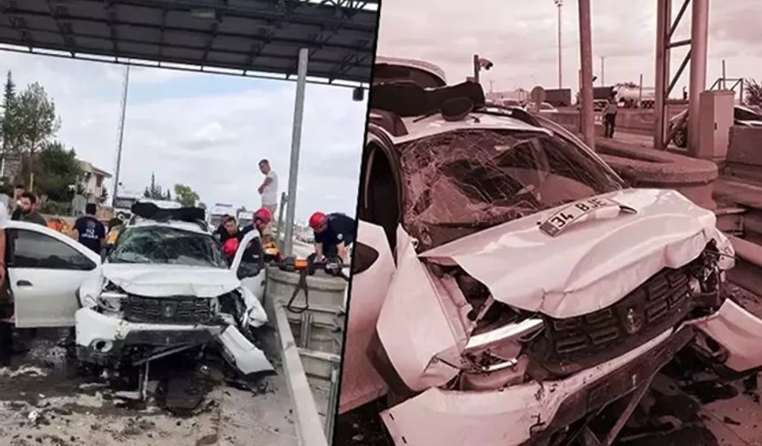 Otoyol gişesindeki feci kazada 1 kişi ölü, 4 kişi yaralandı!