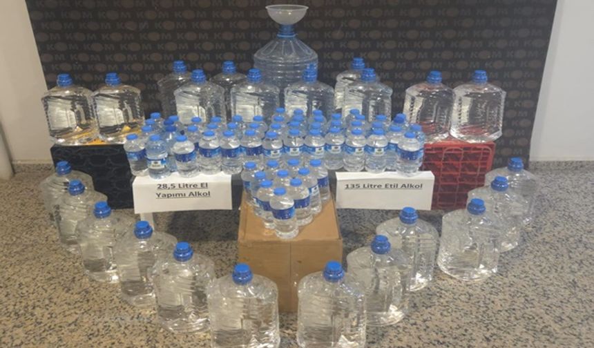 Sivas’ta Kaçak ve Sahte Alkol Operasyonu