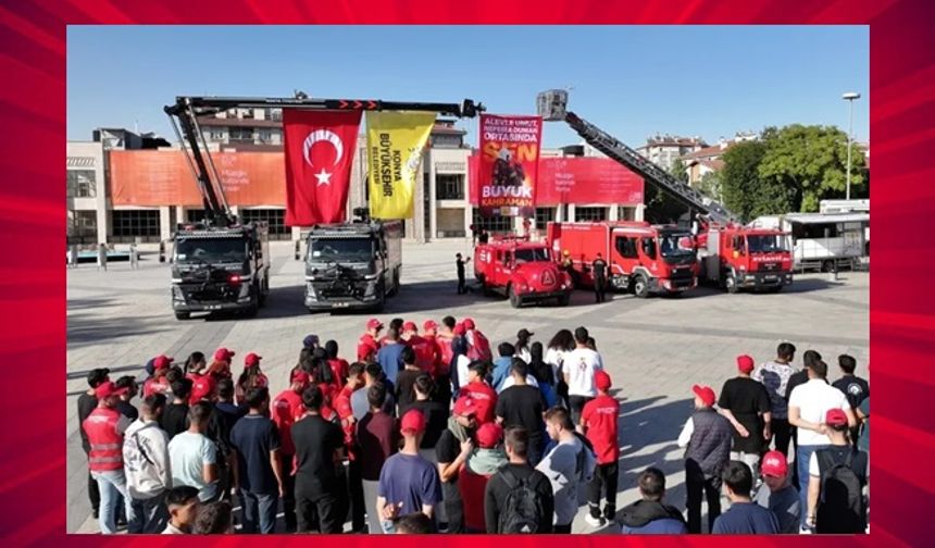 Konya İtfaiyesi'nden farkındalık etkinliği