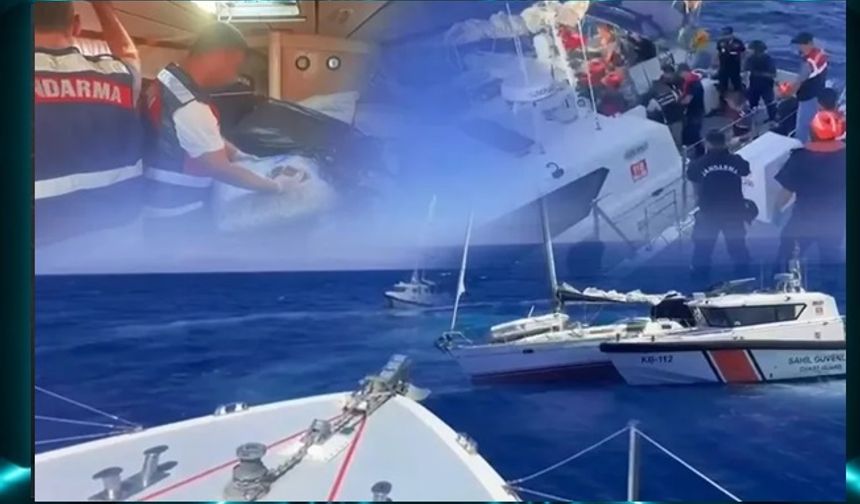 Muğla açıklarında Jandarmadan JİHA destekli operasyon!