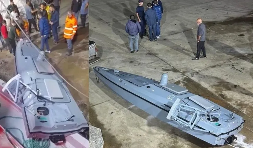 Trabzon'da balıkçıların ağlarına insansız deniz aracı takıldı!