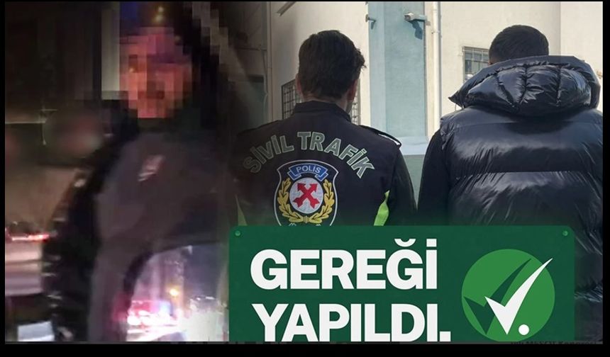 Trafik magandasının gereği yapıldı!