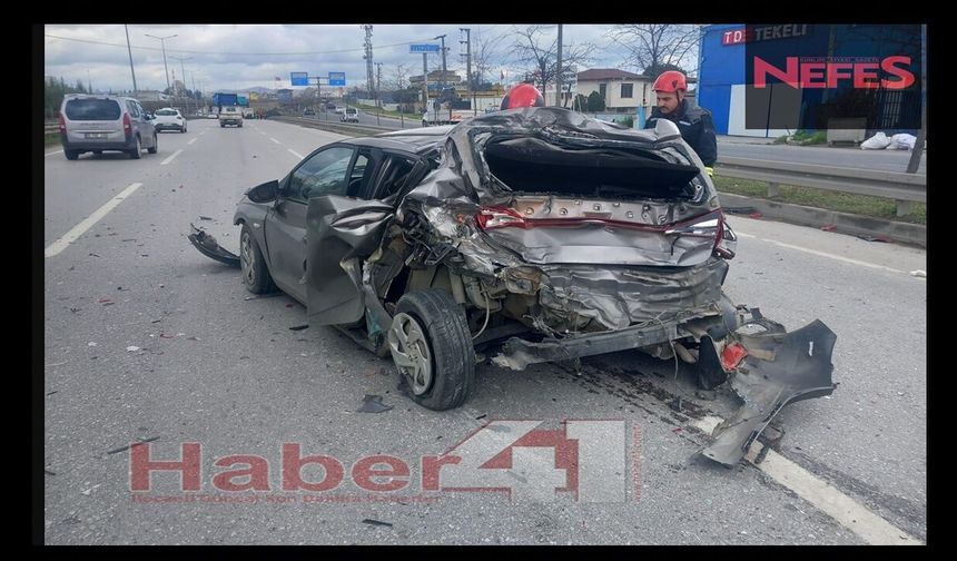 Kocaeli'nin Gebze ilçesi'nde feci kazada 1 kişi yaralandı!