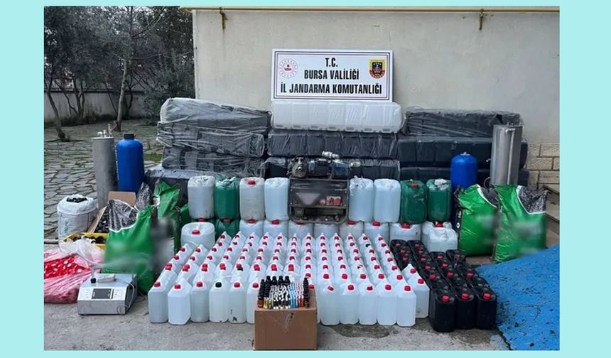 Bursa’da sahte alkol üretim tesisine operasyon