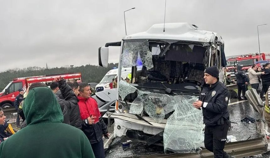Kuzey Marmara Otoyolu'nda zincirleme kaza: Çok sayıda yaralı