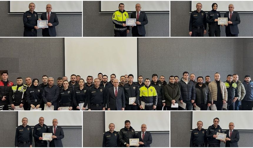 Darıca’da Polis ve Bekçilere Başarı Belgesi