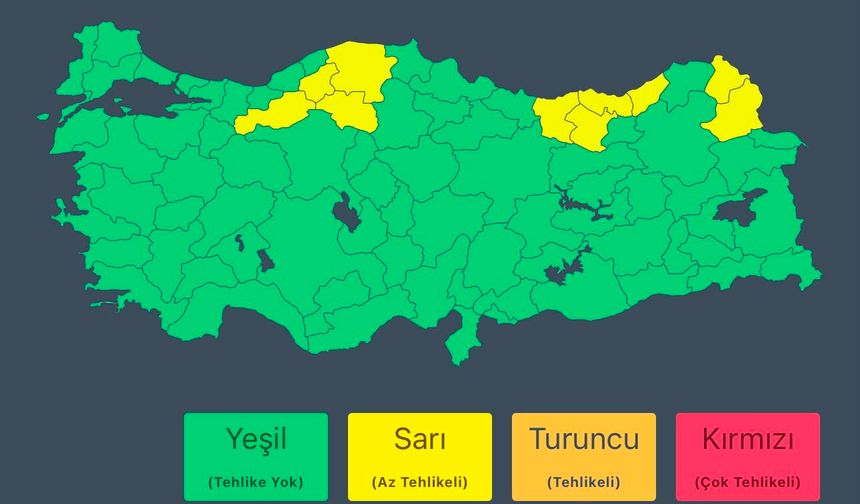 İçişleri Bakanlığı Ve Meteoroloji’den Çok Sayıda İl İçin Kuvvetli Sağanak Yağış Uyarısı