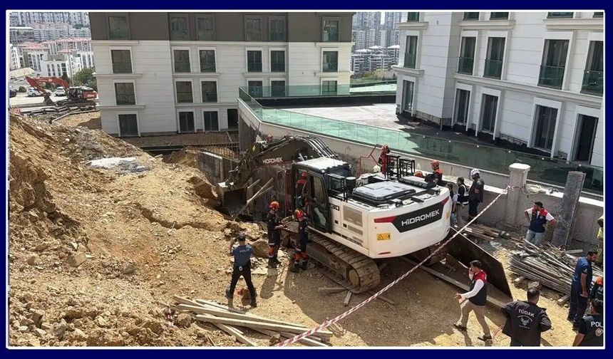 Başakşehir'de inşaat alanında göçük: 2 işçi kurtarıldı, 1 işçi hayatını kaybetti