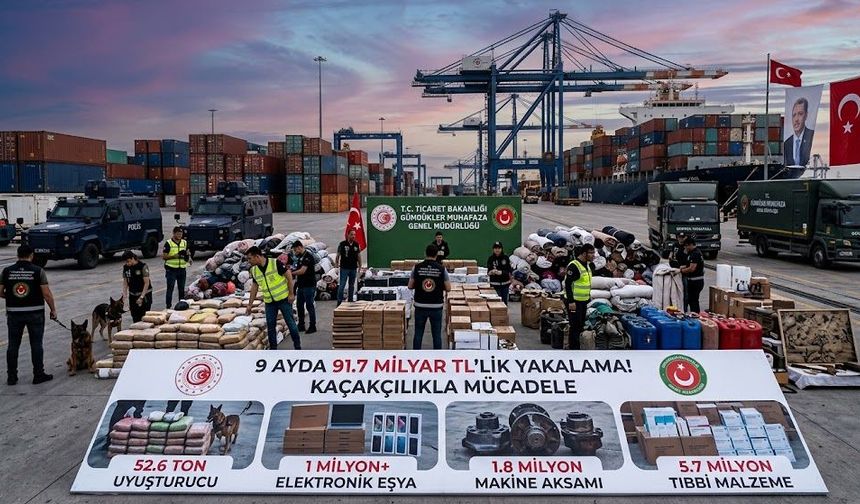 Gümrüklerde Kaçakçılığa Geçit Yok: 91,7 Milyar Liralık Dev Operasyon