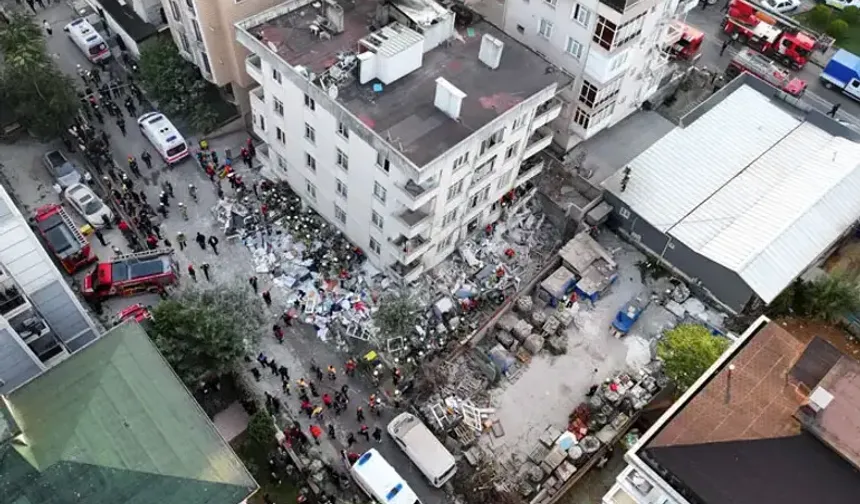 Maltepe'de çöken binada arama kurtarma sona erdi