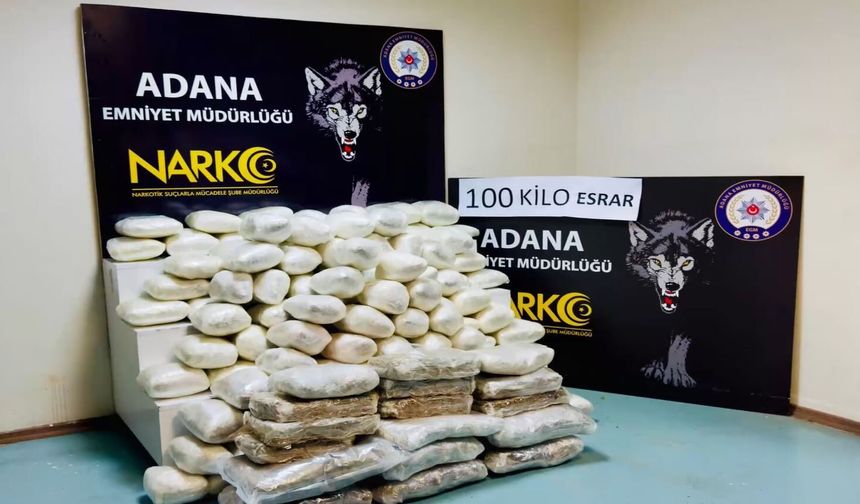 Adana’da Narkotik Operasyonu: 100 Kilo Esrar Ele Geçirildi